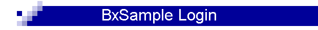 BxSample Login